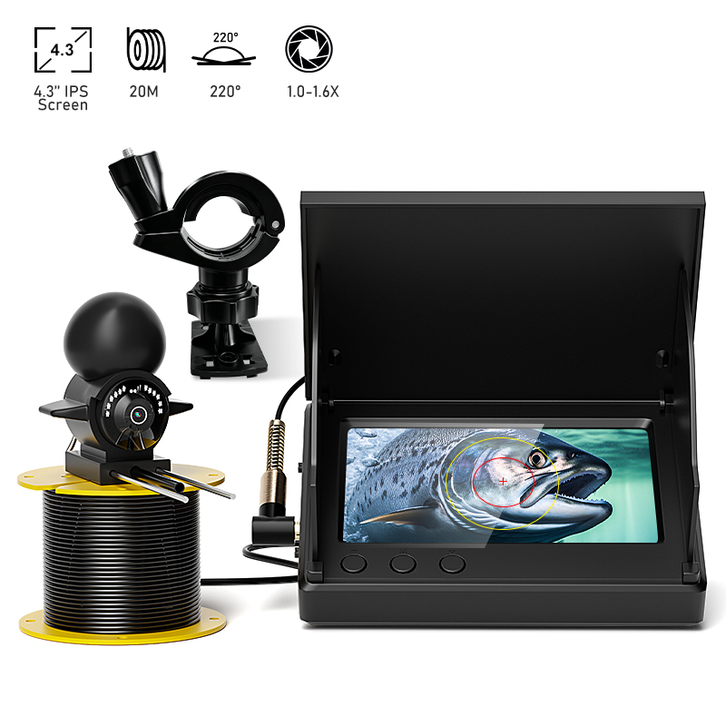 Fishing Depth Finder - Détecteur de poissons portable LCD 4,3'',