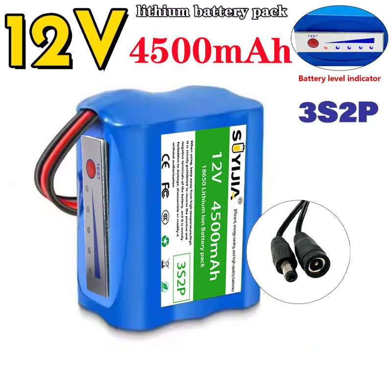 Fish Finder Portable - Batterie au lithium 18650 3S2P 12V