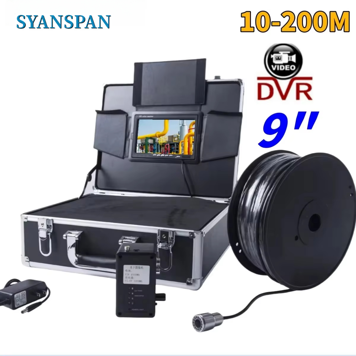 Fishing Camera - Caméra de puits sous-marin avec écran