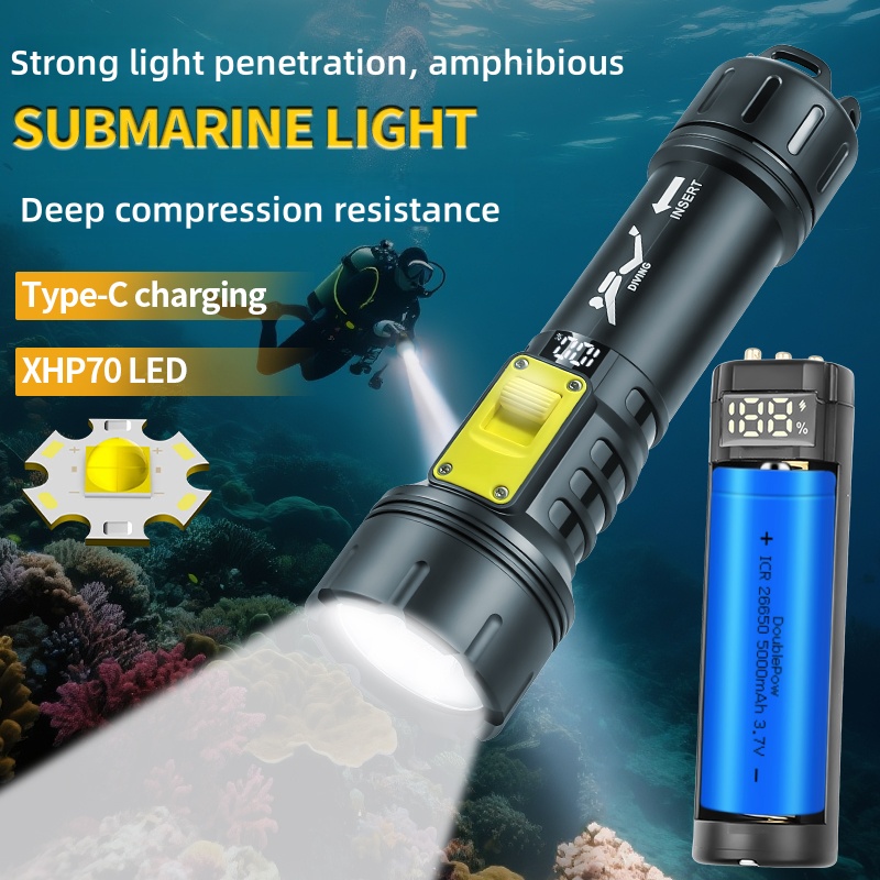 Fishing Light - Nouveau XHP70 lampe de poche de