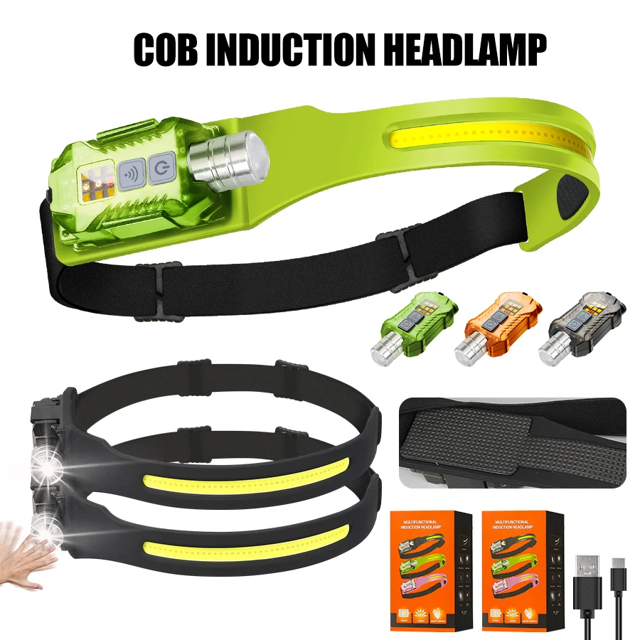 Fishing Light - Lampe frontale LED puissante, Portable, Rechargeable,
