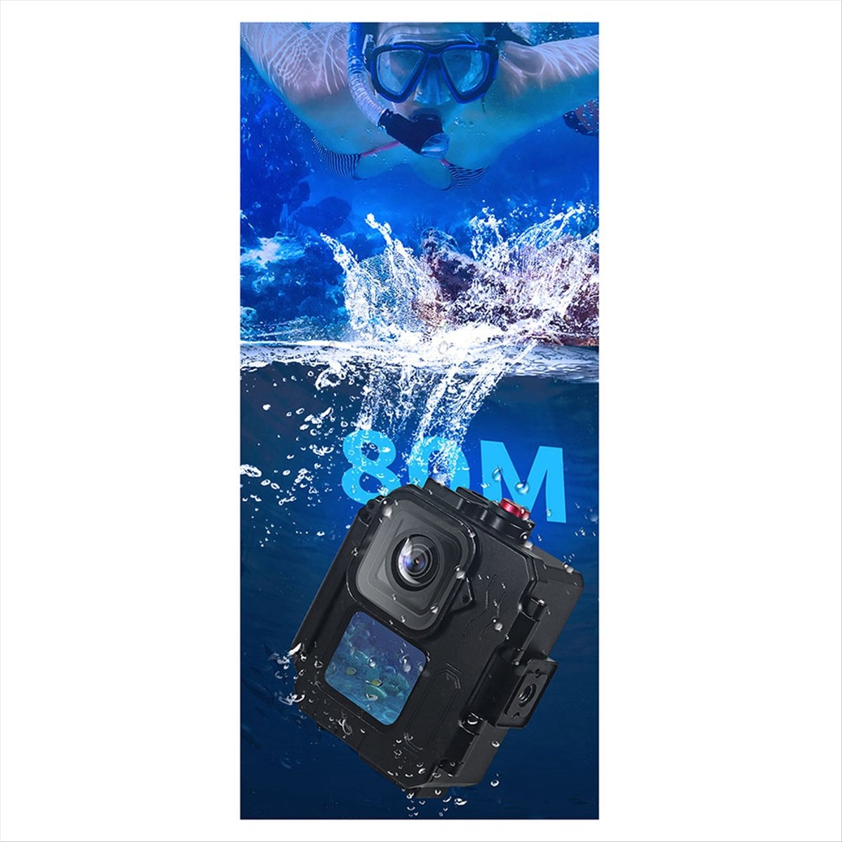 Underwater Camera - Étui étanche N05R 80M, cadre en