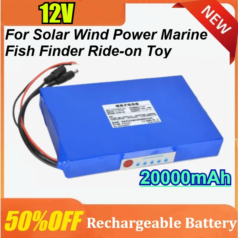 Fish Finder Charger - Batterie rechargeable au lithium 12V 20Ah