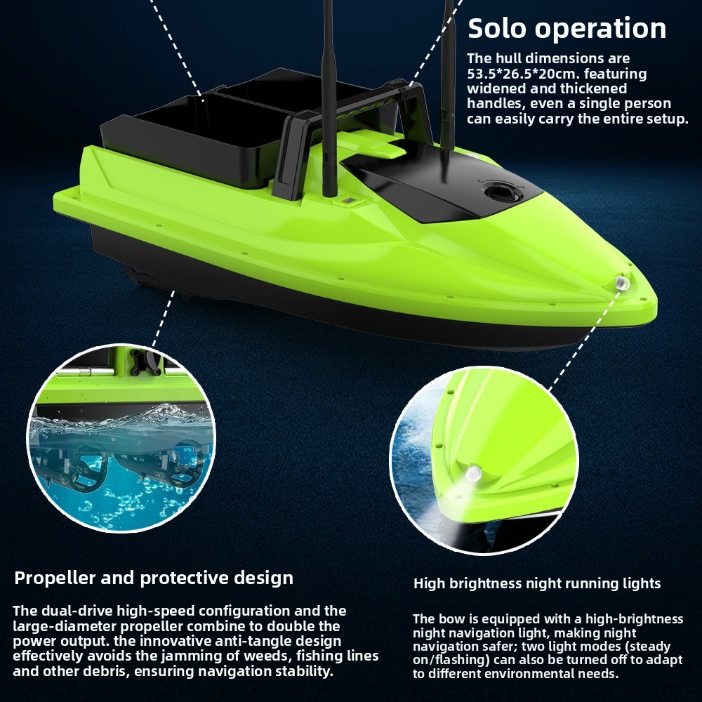 Bateau de pêche RC 500M à doub - Fish Finder Cable avis et prix