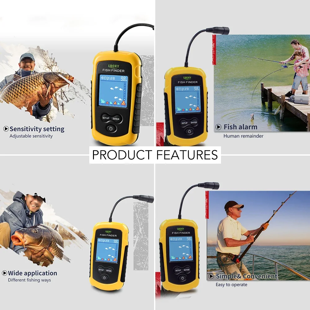 Lucky LCD écran couleur Portab - Fish Finder Transducer avis et prix