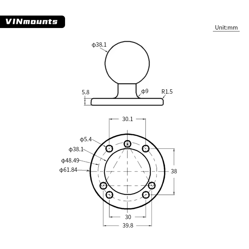 Support universel pour sondeur - Fish Finder Mount avis et prix