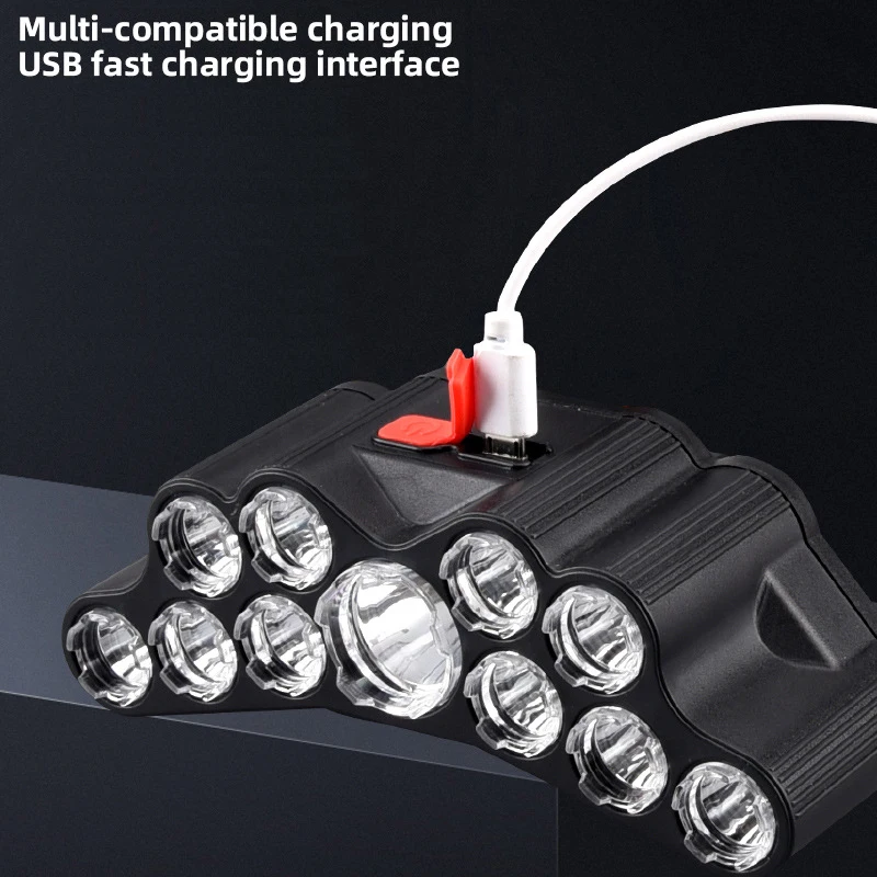 Lampe frontale à 11 LED, lumiè - Fish Finder Battery avis et prix