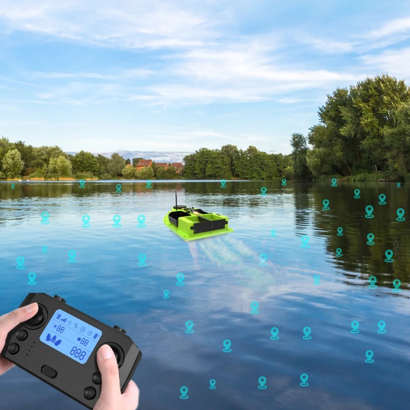Bateau à appâts RC GPS D19, 60 - Fishing Gps avis et prix